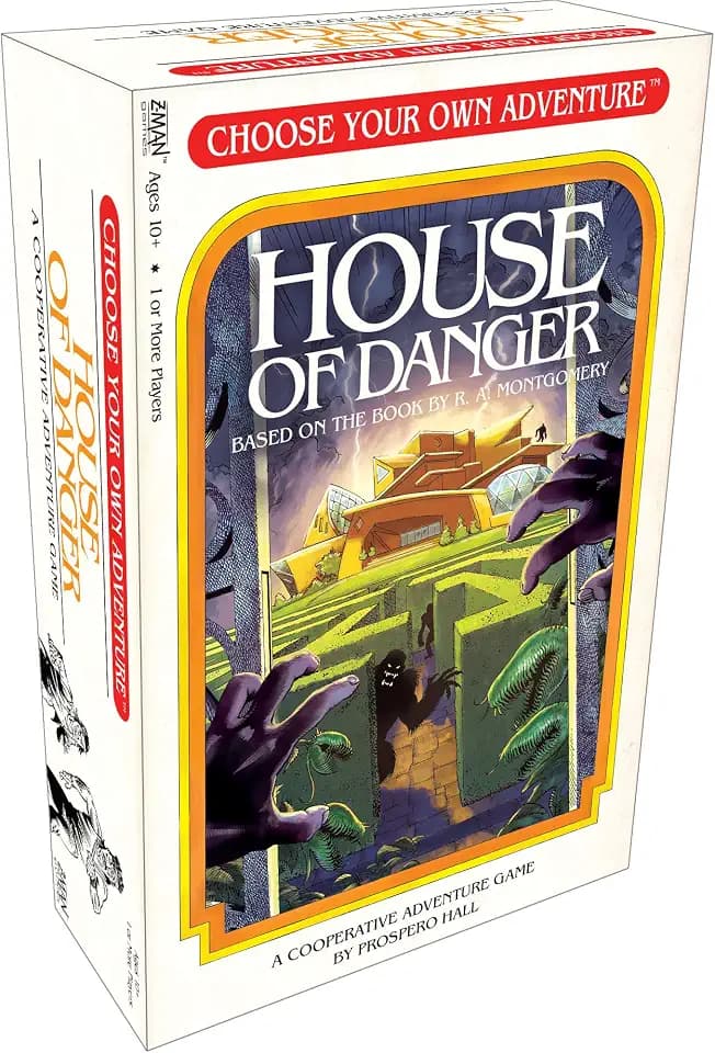 Asmodee Choose Your Own Adventure: House of Danger Board Game - Embark on a Perilous Journey in this Cooperative Narrative Adventure, Ages 10+, 1+ Players, 1+ Hour Playtime
