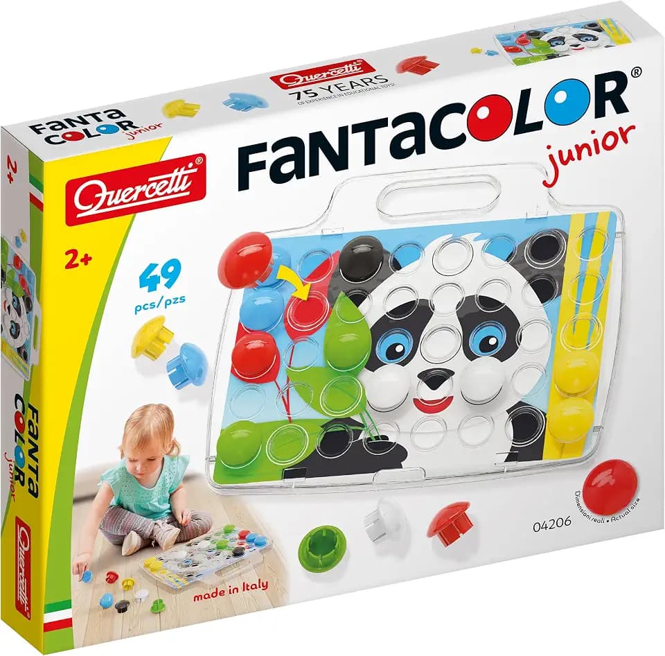 Quercetti - Pixel Junior Basic - Steckspiel, Farbspiel