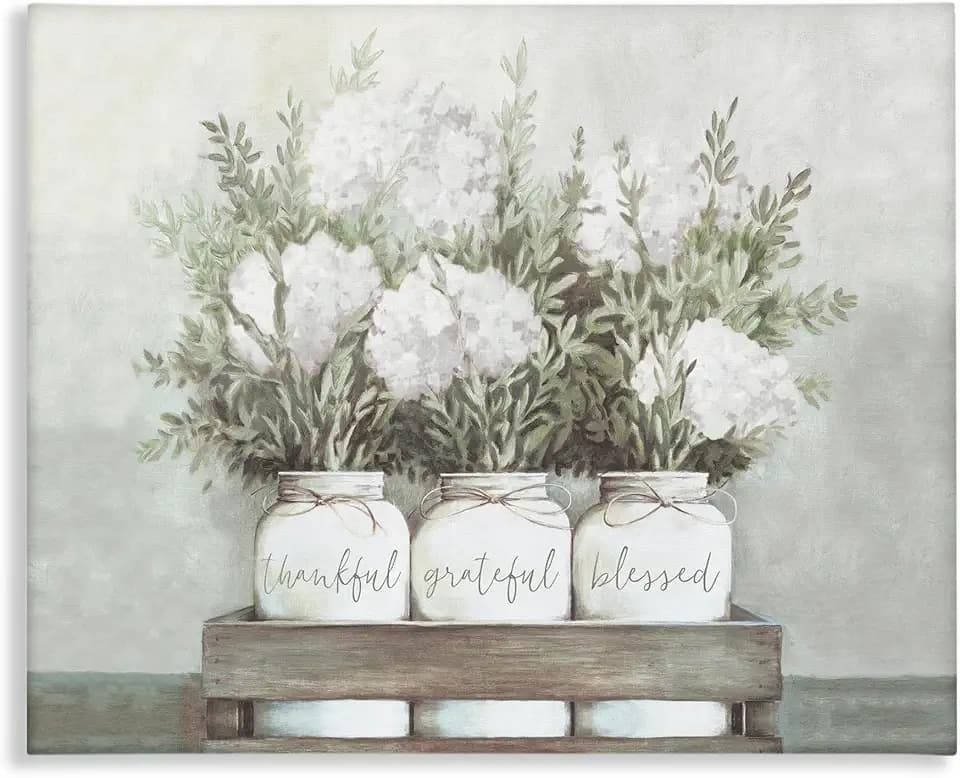 'Pristine Hydrangea Bouquet Sentiments'| Canvas Art