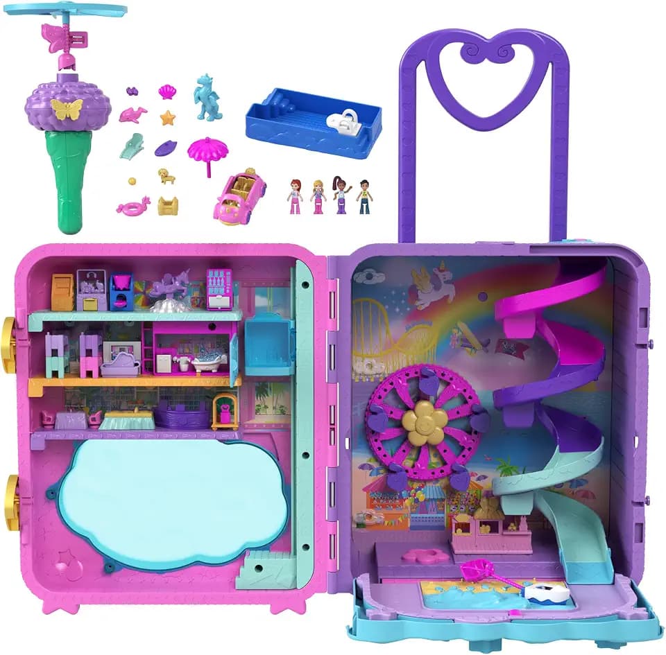 Polly Pocket Resort Roll Away Spielset