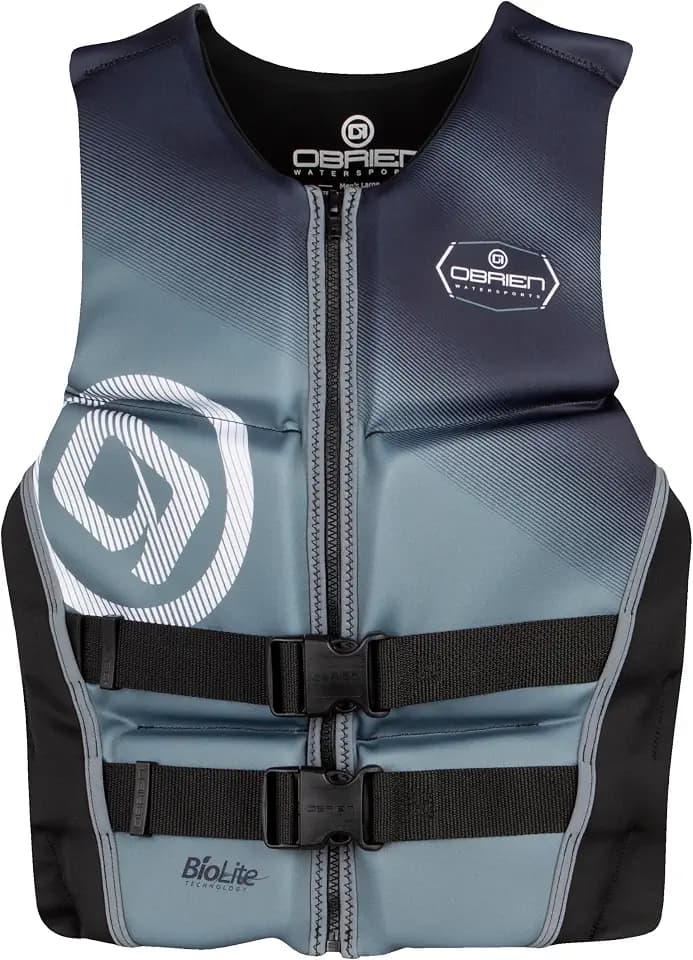 O'Brien Men's Flex V-Back Life Jacket - US Coast Guard Approved Level 70 Buoyancy - Water Sports Activity Including Boating, Paddle, Skiing, Surfing & Swimming