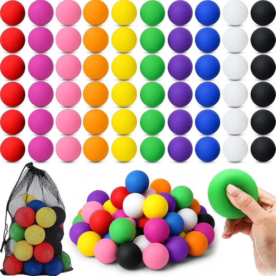 Pack of Rubber Racquetballs Bulk, 2.4''