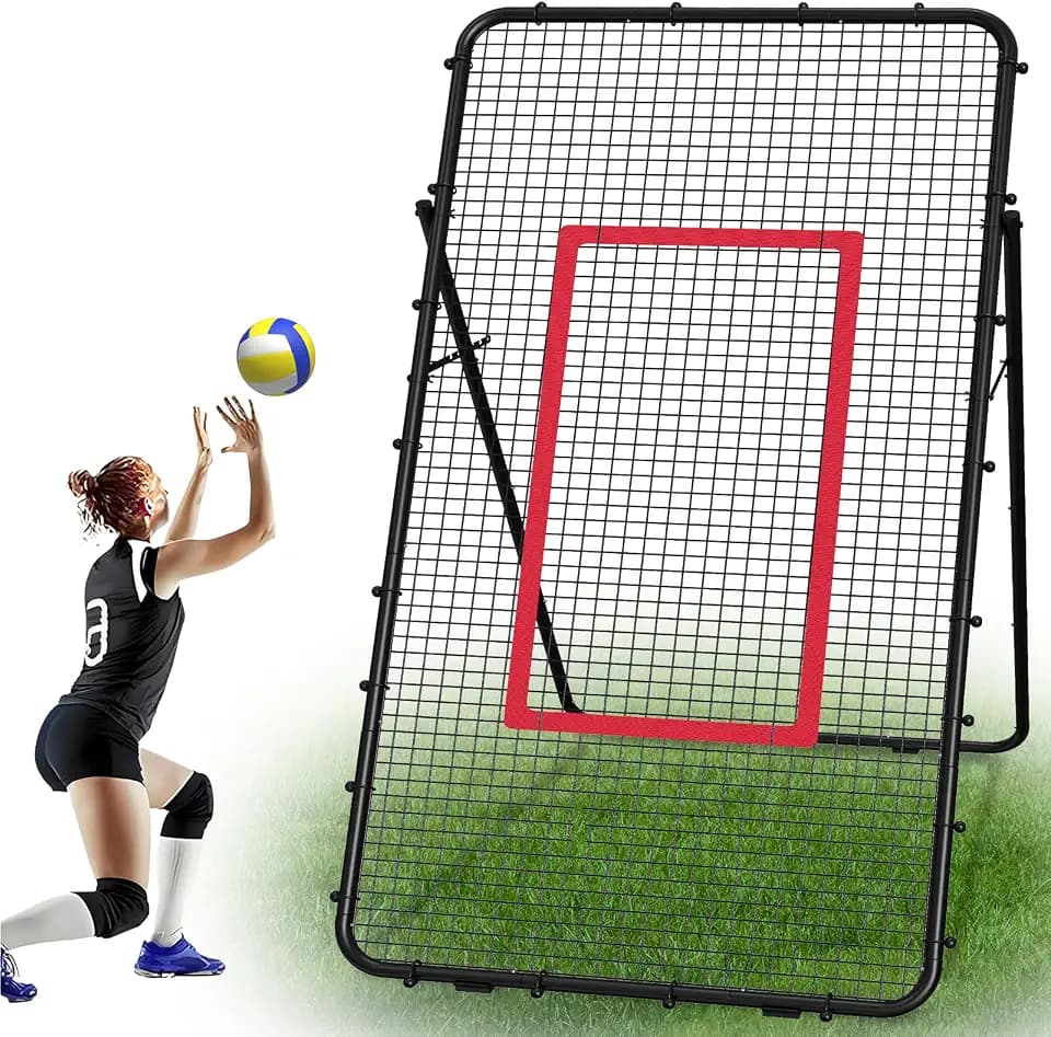 2,2 x 1,2 m verstellbares Volleyball-Rückprallnetz, schwarz