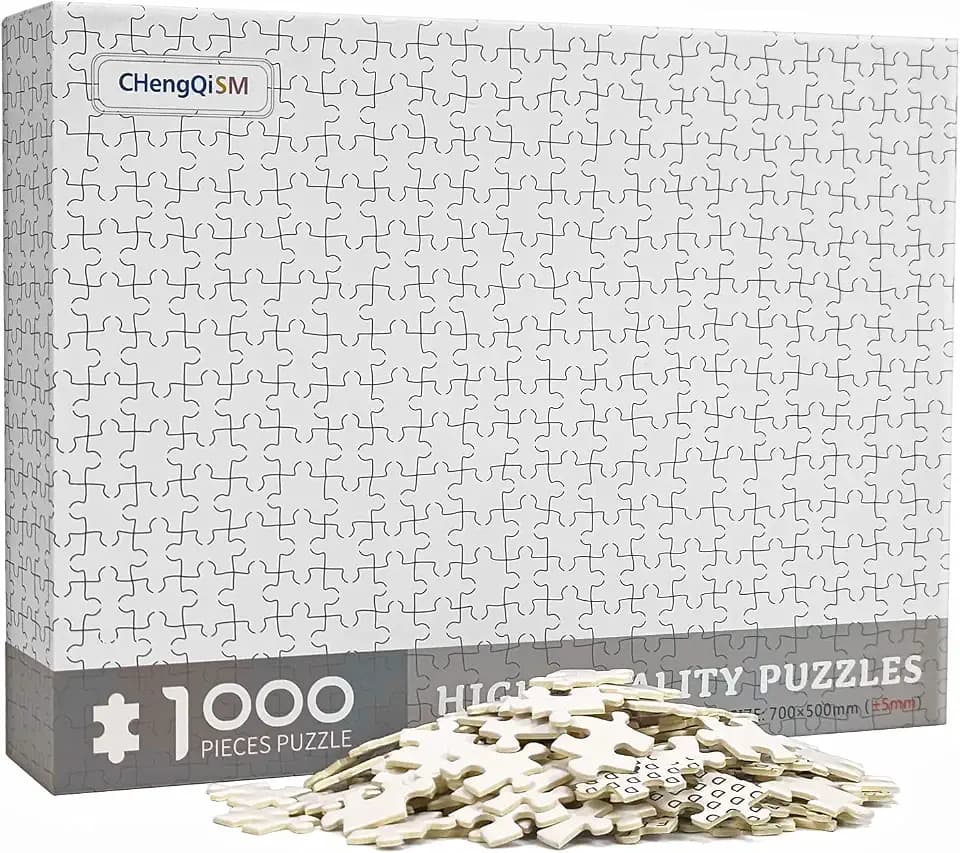 Puzzles 1000 Teile für Erwachsene, Leere Puzzles, Reine Leere weiße Puzzles, einfarbige Puzzles, härteste Puzzles, Hölle-Schwierigkeit, Puzzle für Erwachsene, Teenager