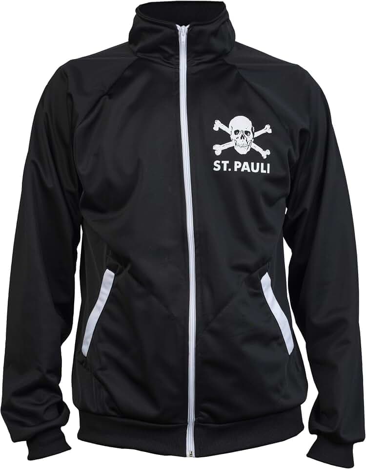 Kinder St. Pauli Schwarz Ultras Schädel Kult Knochen Punk Aktivist Jacke Fußball Trainingsoberteil