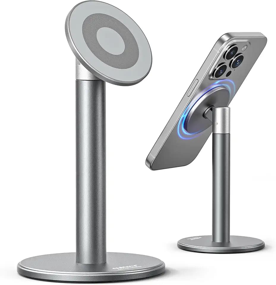 Nulaxy Magnetic Full Aluminum Cell Phone Stand with 360 Rotating Adjustment