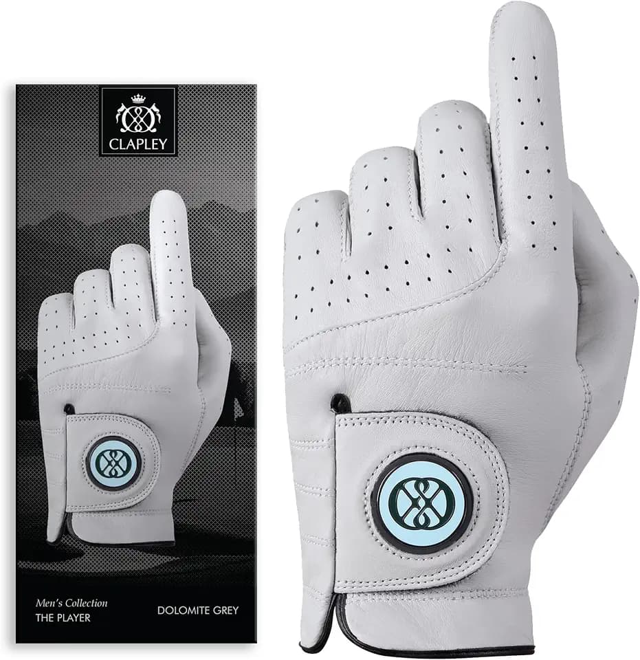 Men’s Golf Glove Cadet Size, Fit for Smaller Hands Golfer, with Cabretta Leather & Ball Marker Included, Breathable Design, Good Elasticity, Super Soft Feel, Secure Fit