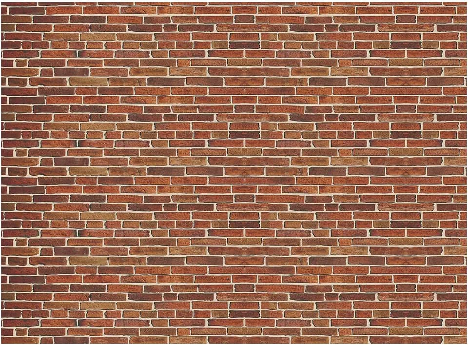 VitalCozy 10x8 ft Dark Red Brick Wall Backdrop Fabric Halloween Background