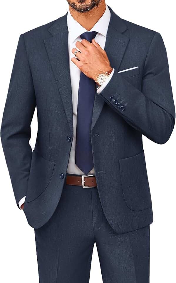 PJ PAUL JONES Anzug Herren 2 Teilig Slim Fit Business Hochzeit Suit Jacket