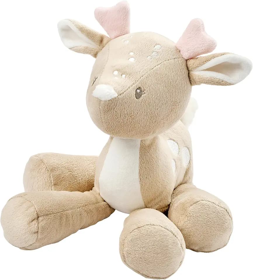Nattou Kuscheltier Hirschkuh, Wegbegleiter ab der Geburt, Ca. 30 cm, Polyester, FanFan, Sand