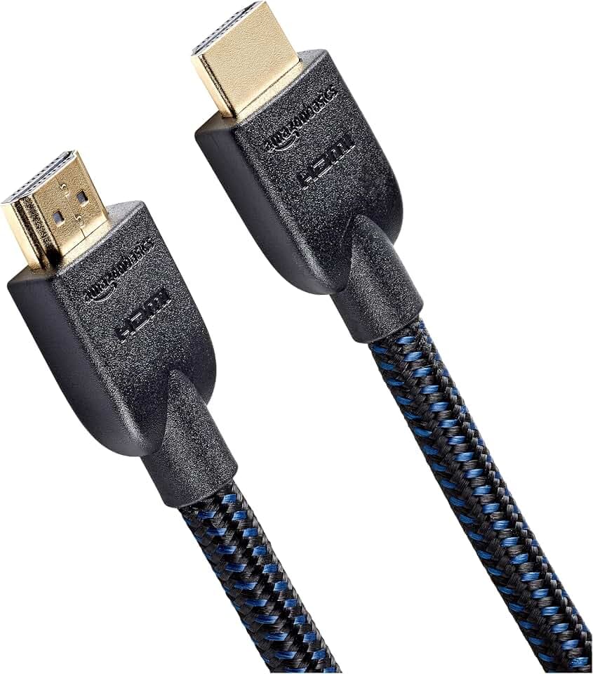 Amazon Basics Geflochtenes HDMI Kabel, 3 m, Schwarz