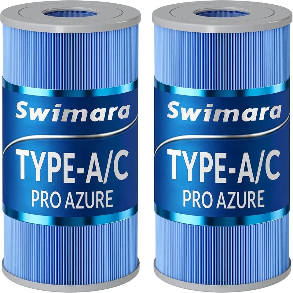 2-Pack Type A/C Pool Filter Cartridges 8x4.25 in, Pro Azure Series