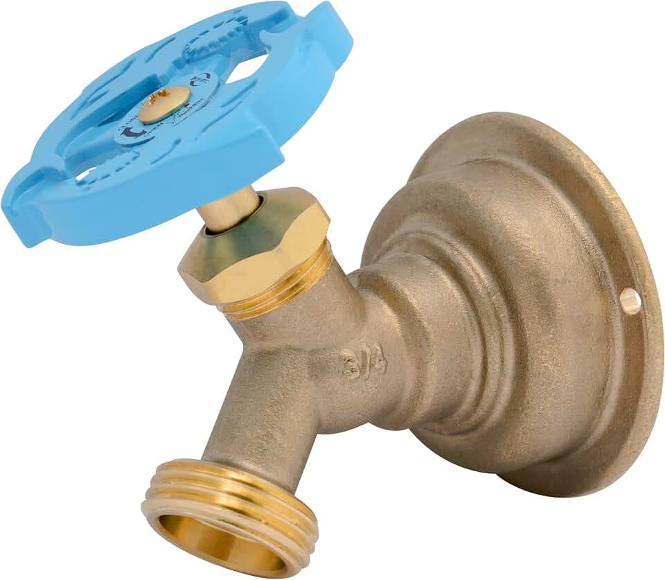 SharkBite 3/4 x 3/4 Inch MHT 45 Degree Hose Bibb, Multi Turn, Push To Connect Brass Plumbing Fitting, PEX Pipe, Copper, CPVC, PE-RT, HDPE, 24633LF