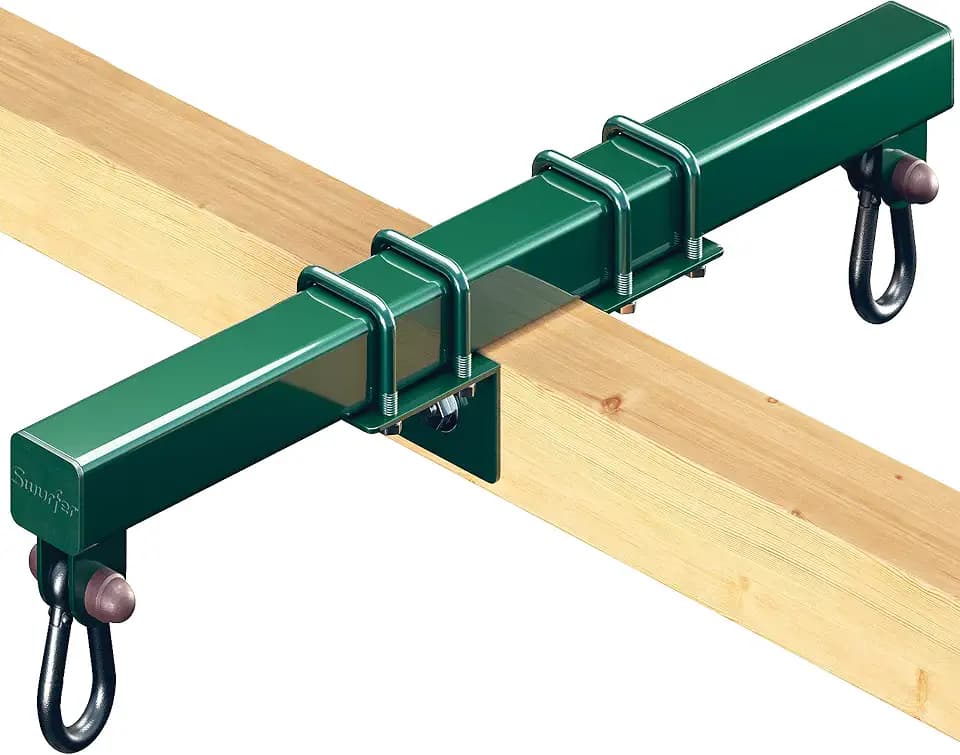Swurfer Swing Set Conversion Bracket - No Tree, No Problem, Convert Your Swingset into a Swurfset, Heavy Duty Adjustable Horse Glider Attachment Bracket for Kids Ages 12 and Up, Up to 6000lbs (Green)