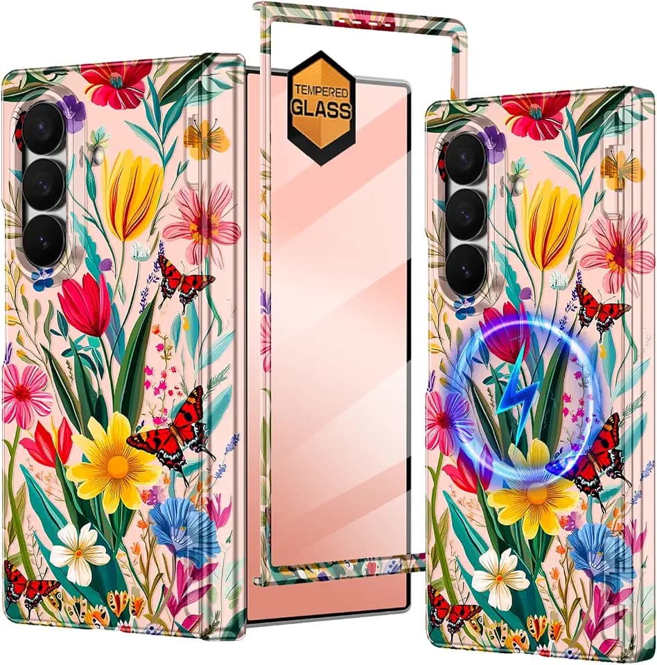 Hekodonk for Galaxy Z Fold 8 Ultra Case,[Compatible with MagSafe][Built-in Screen Protector][Hinge Protection],Magnetic Slim Shockproof Women Girls Case for Samsung Galaxy Z Fold 8 Ultra,All Colorful
