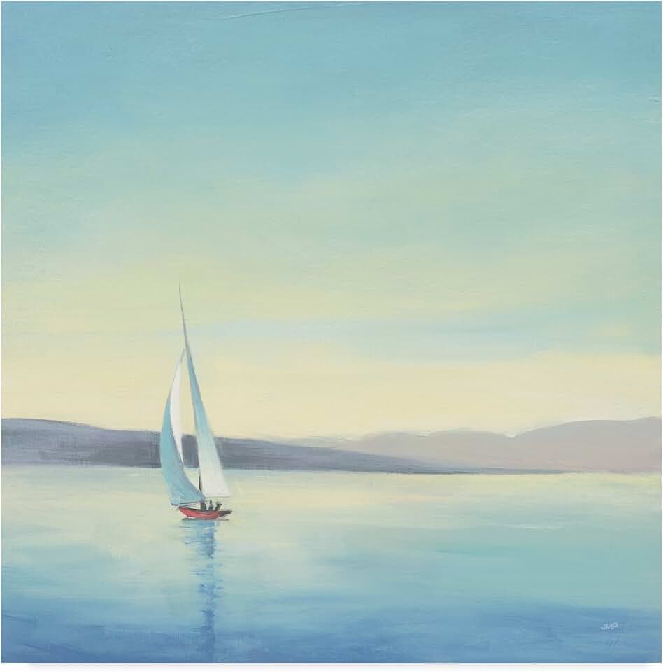 Trademark Fine Art WAP05422-C2424GG Heading Home Sailboat by Julia Purinton, 24x24, Multicolor