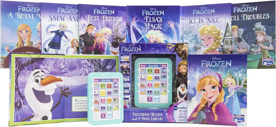 Disney Frozen Elsa, Anna, Olaf, and More! - Me Reader Electronic Reader and 8-Sound Book Library – Great Alternative to Toys for Christmas - PI Kids