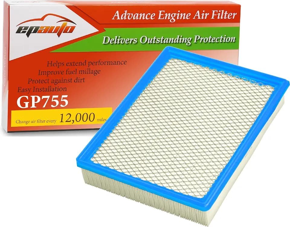 EPAuto GP755 (CA8755A) Engine Air Filter Replacement for Chevy and GMC