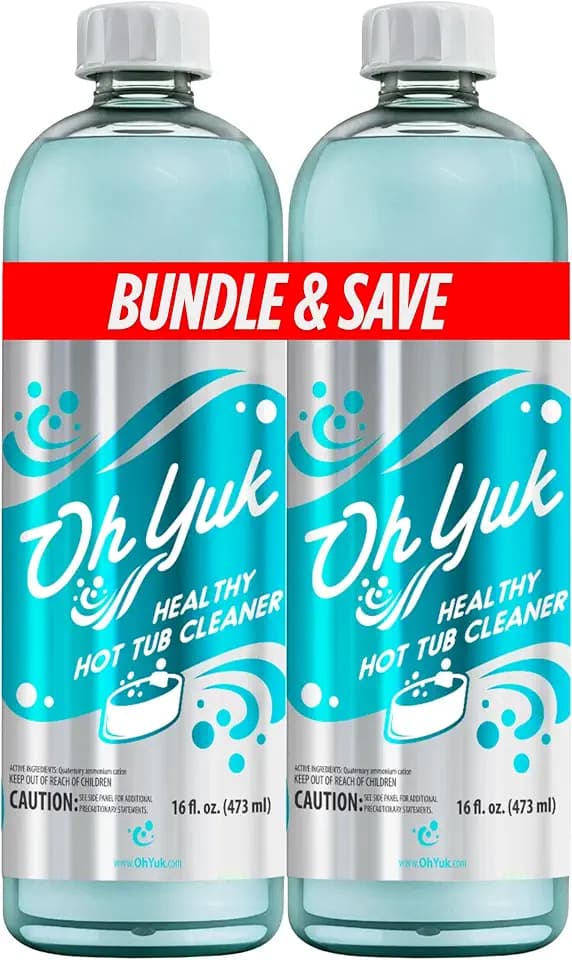Oh Yuk Healthy Hot Tub Cleaner for Spa Plumbing and Jets, 2-Pack