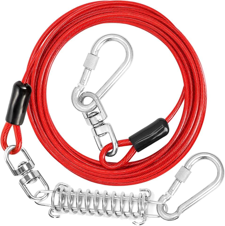 jenico Dog Tie Out Cable - 30 ft Heavy Duty Dog Lead for Yard