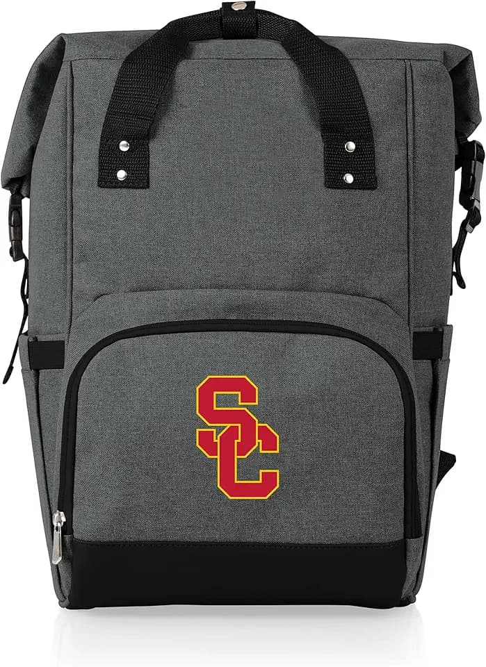 Picnic TIME NCAA Unisex-Adult NCAA OTG Roll-Top Cooler Backpack, Hiking Backpack Cooler, Soft Cooler Bag