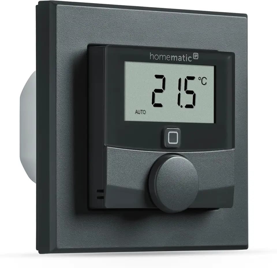 Homematic IP Wandthermostat mit Schaltausgang für Markenschalter, anthrazit