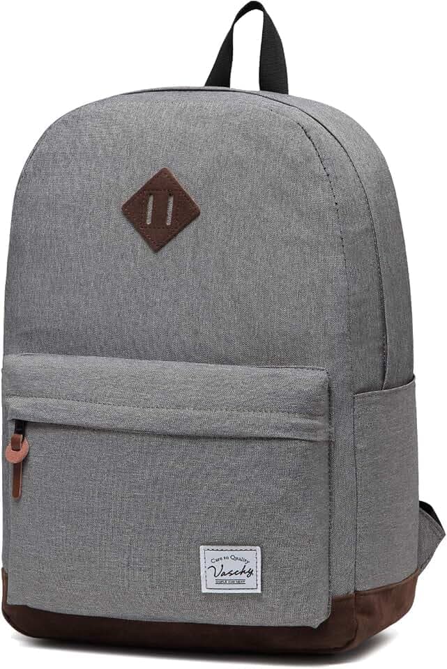 Backpack for Men Women,VASCHY Classic Water-resistant Lightweight Travel School Backpack Casual Daypack