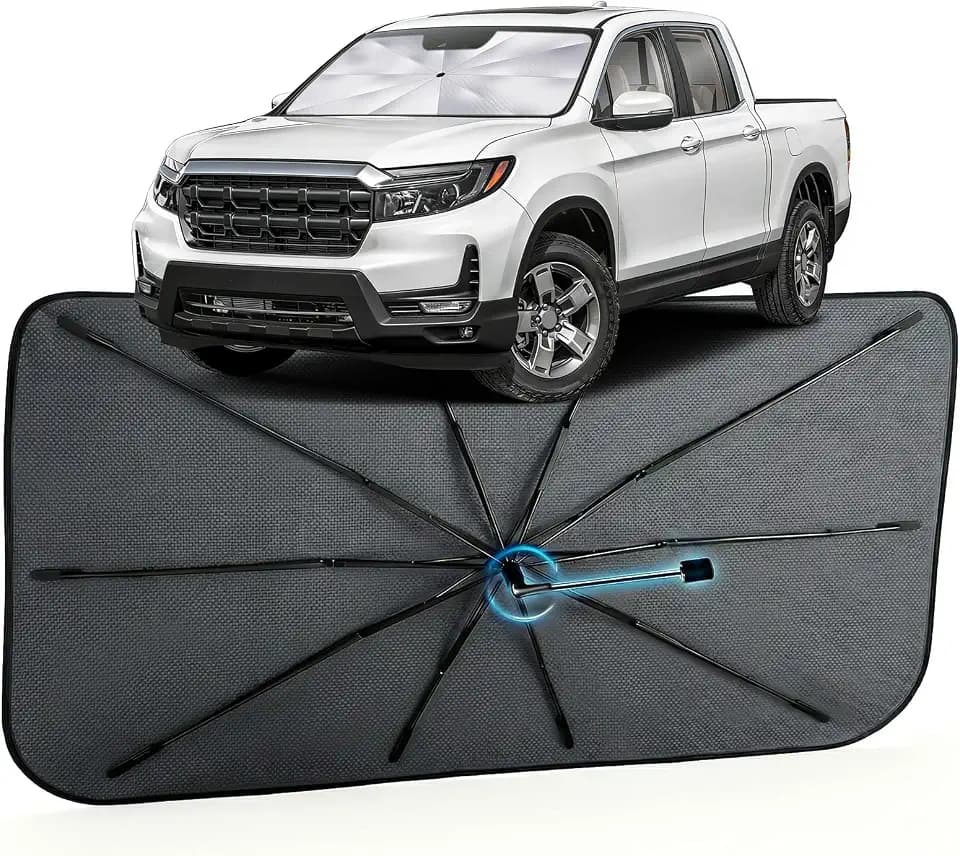 Car Windshield Sun Shade Umbrella for Honda Ridgeline 2017-2026, 1:1 Fit