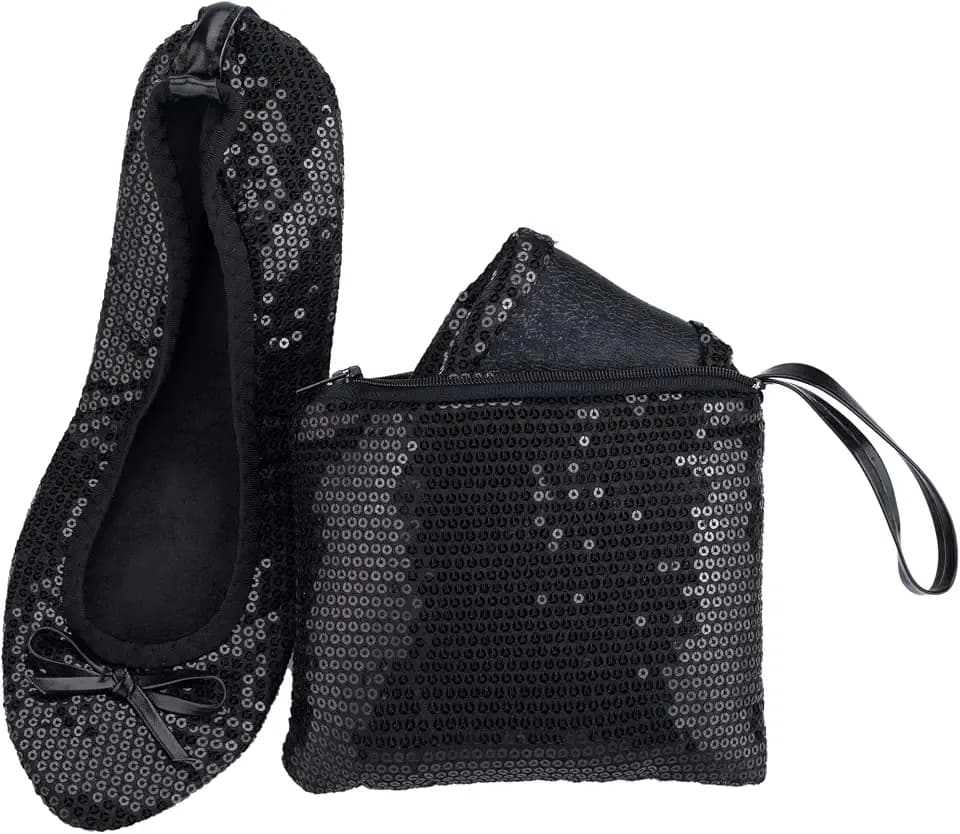 Women's Foldable Ballet Flats, Travel & Wedding Shoes, Fit in Your Purse