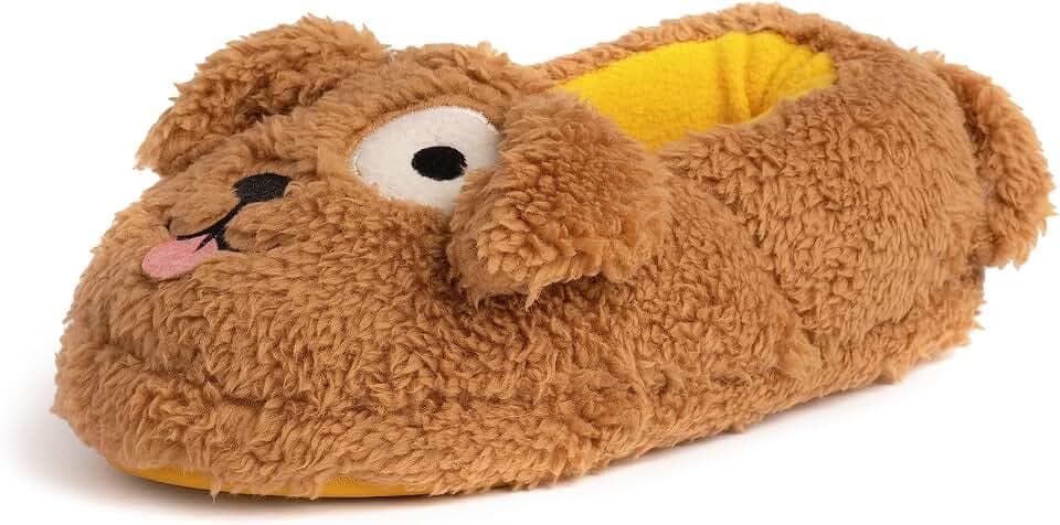 Dearfoams Kids' Kids' Toddlers Whimsical Animal Critter Washable Slipper