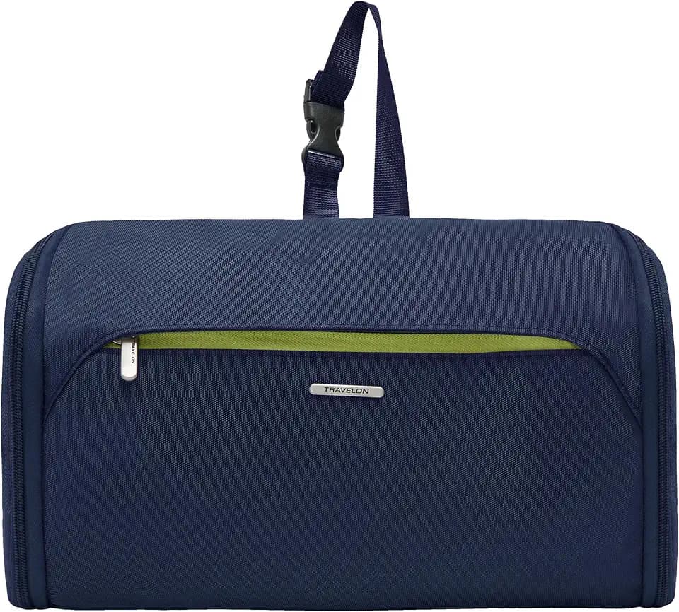 Travelon: Kulturset für Gepäck, flach, Midnight, Midnight, Reise-Kosmetik-Set zum Aufklappen
