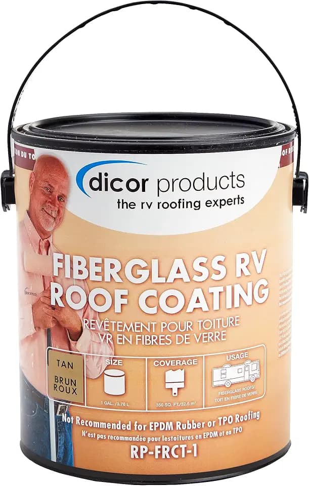 Dicor RP-FRCT-1 Tan Fiberglass RV Roof Coating