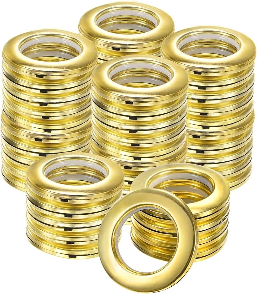 M METERXITY 50er-Pack Vorhangösen 1-9/16" 40mm Innendurchmesser Glanz Gold