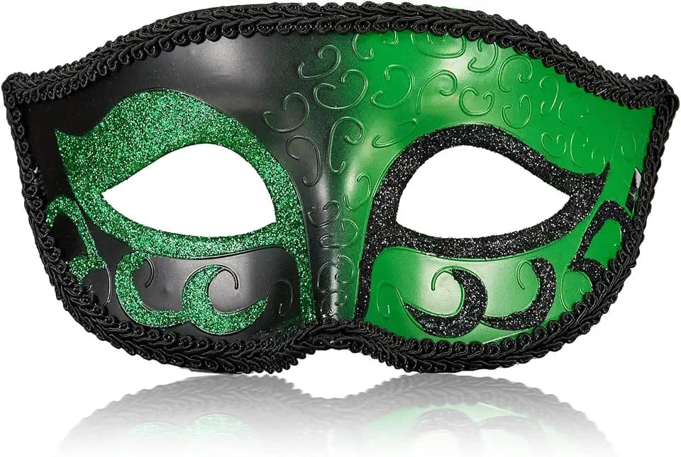 MYSEUNI Maskenball-Maske für Herren, venezianische Retro-Maske für Herren, Halloween, Maskenball