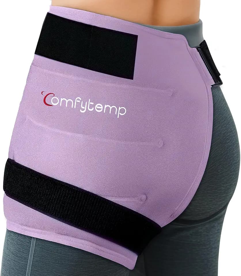Comfytemp Hip Ice Pack Wrap for Sciatica Pain Relief, Purple (S/M)