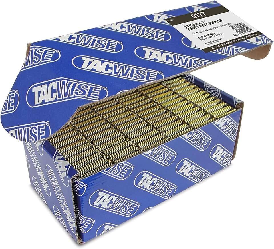 Tacwise 0177 Typ 14/50 mm Rahmenklammern, Schmale Krone, 10.000 Stück