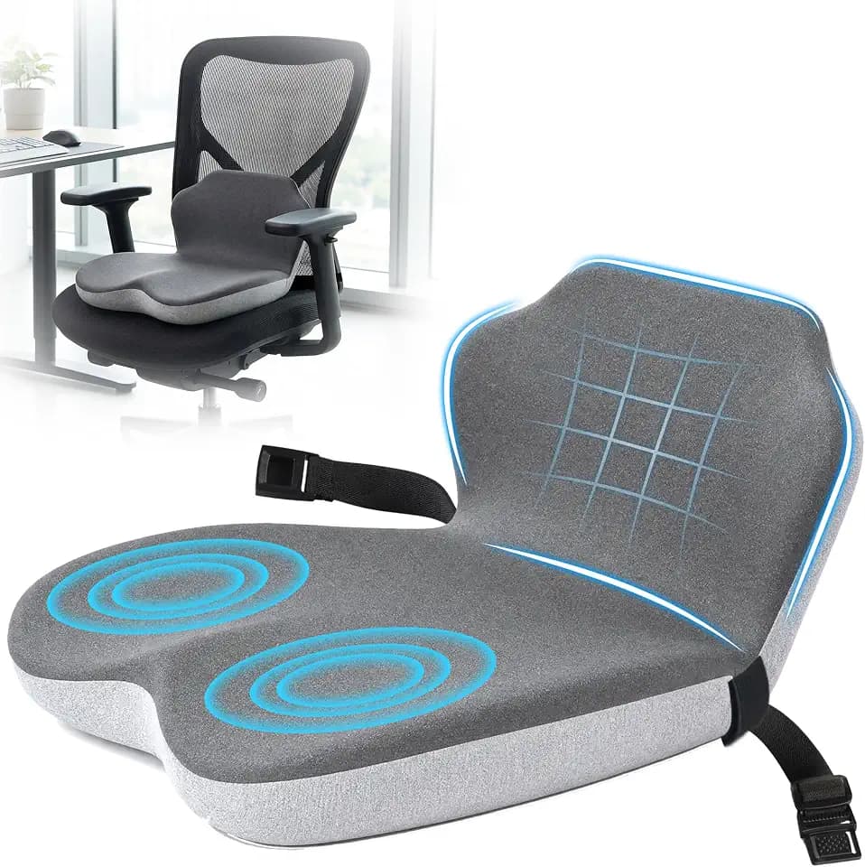 Memory Foam L-Shaped Ergonomic Cushion for Office
