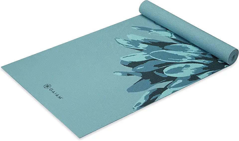 Gaiam Yoga Mat Classic Print, 4mm Non-Slip Mat