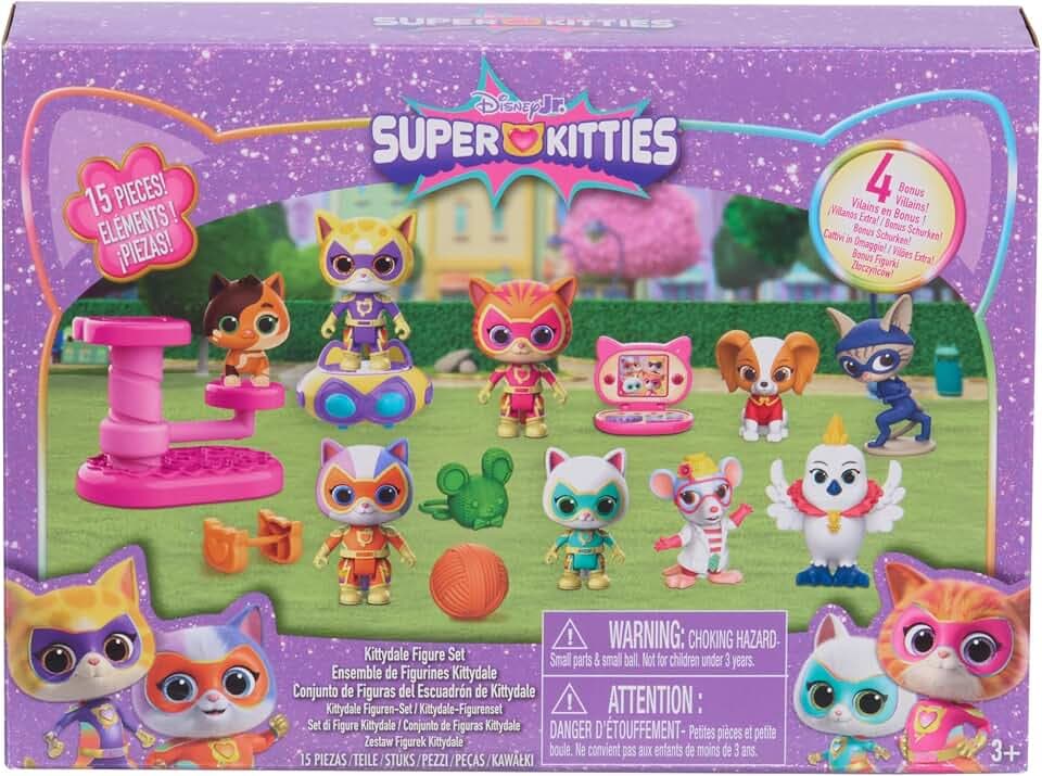 Disney Jr. SuperKitties Kittydale Figure Set with Accessories