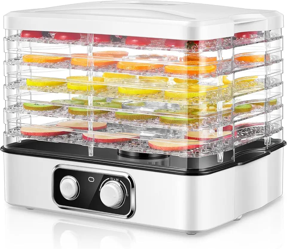 FOHERE Dörrautomat, Dörrautomaten (35-70°C) Temperatur Einstellbar