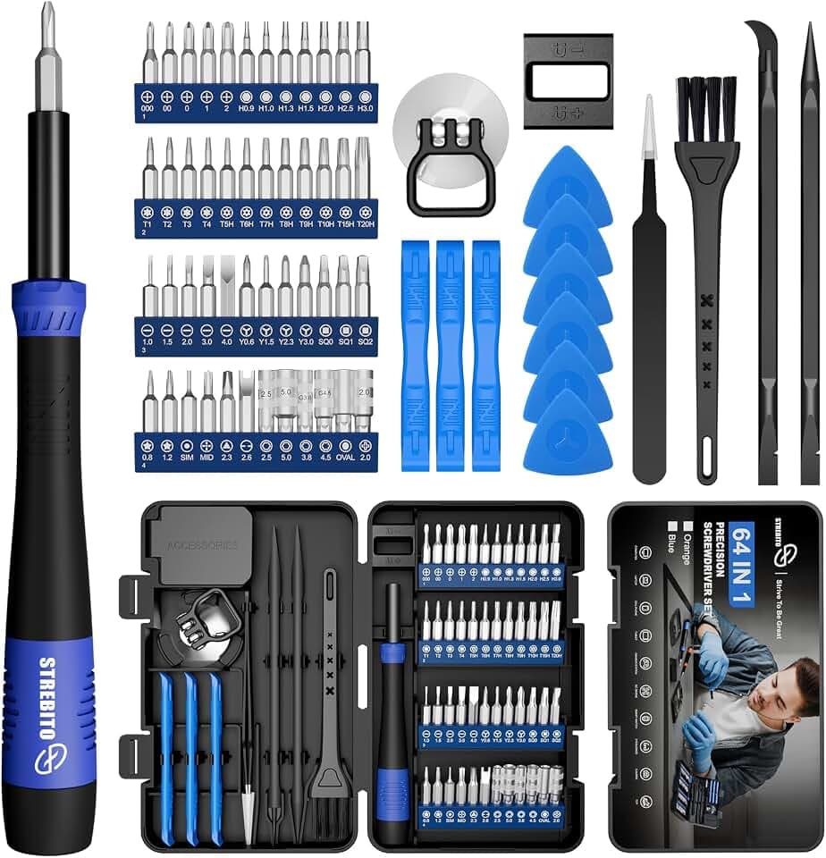STREBITO feinmechaniker schraubendreher Set mit bits Hex,Torx für PC Laptop