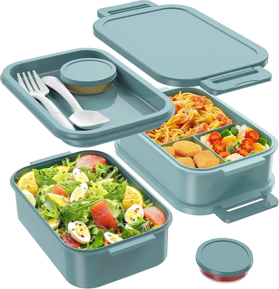 Jelife Bento Box Adult Lunch Box, 72oz Stackable Bento Lunch Box for Adults