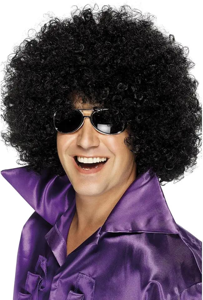 Smiffys Afro Perücke, Super-groß, Schwarz Halloween