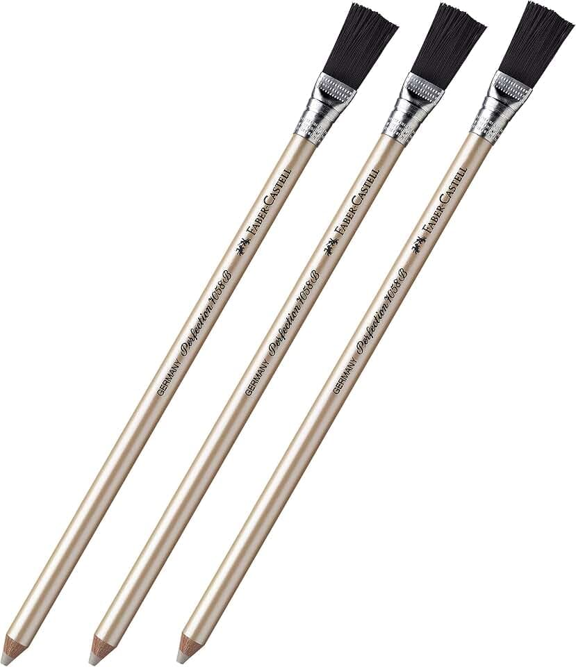 Faber-Castell Radierstift Perfection (3X 7058B mit Bürste)