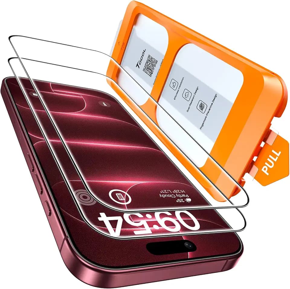 TOCOL für iPhone 18 Pro für Panzerglas 6,3 Zoll, Einfache Montage