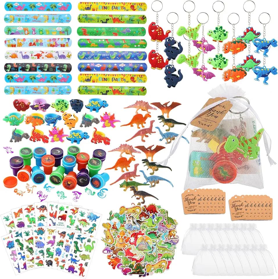 Hungdao 178 Pcs Dinosaur Party Favors Goodie Bag Fillers Set, Dinosaur