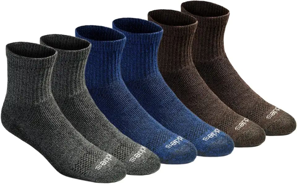 Dickies Men's Dri-Tech Moisture Control Quarter Socks, Available in M-XXL (6, 12, 18 Pairs)