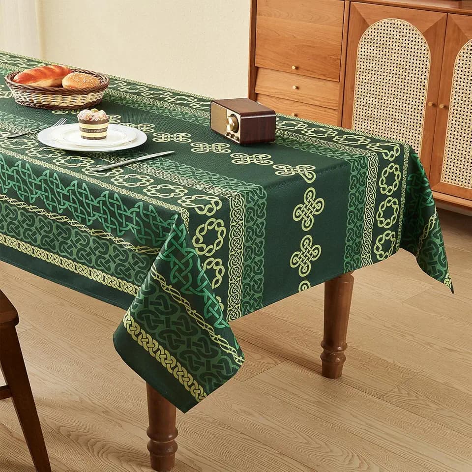 Green Table Cloth Rectangle Table Cover 118"x57"
