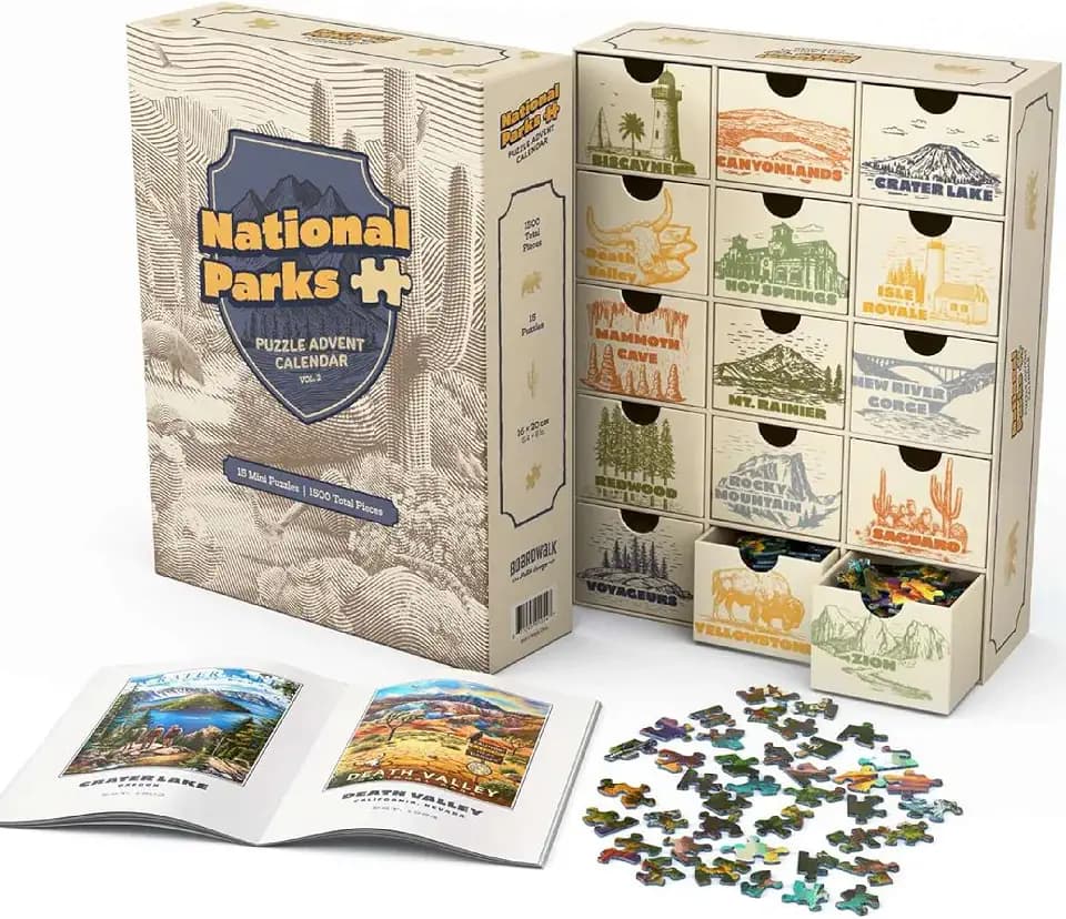 Boardwalk Puzzle Company Advent Calendar, National Parks Vol. 2