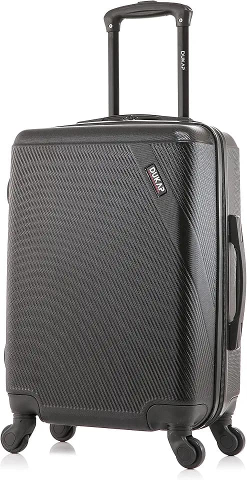 DUKAP DISCOVERY 20-Inch Carry-On Hardside Spinner Luggage Lightweight Black